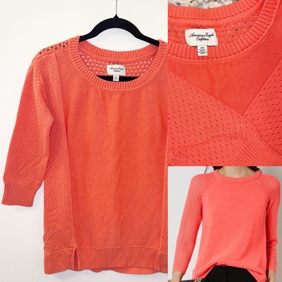100% cotton coral sweater- American Eagle Outfitters - Picture 1 of 10